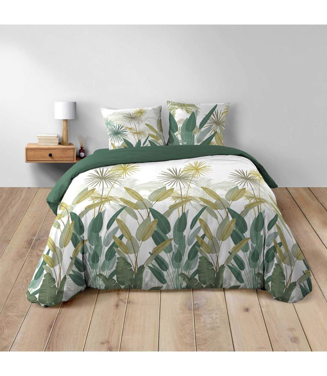 Parure de Lit 3 Pièces Otika 240x220cm Vert-5