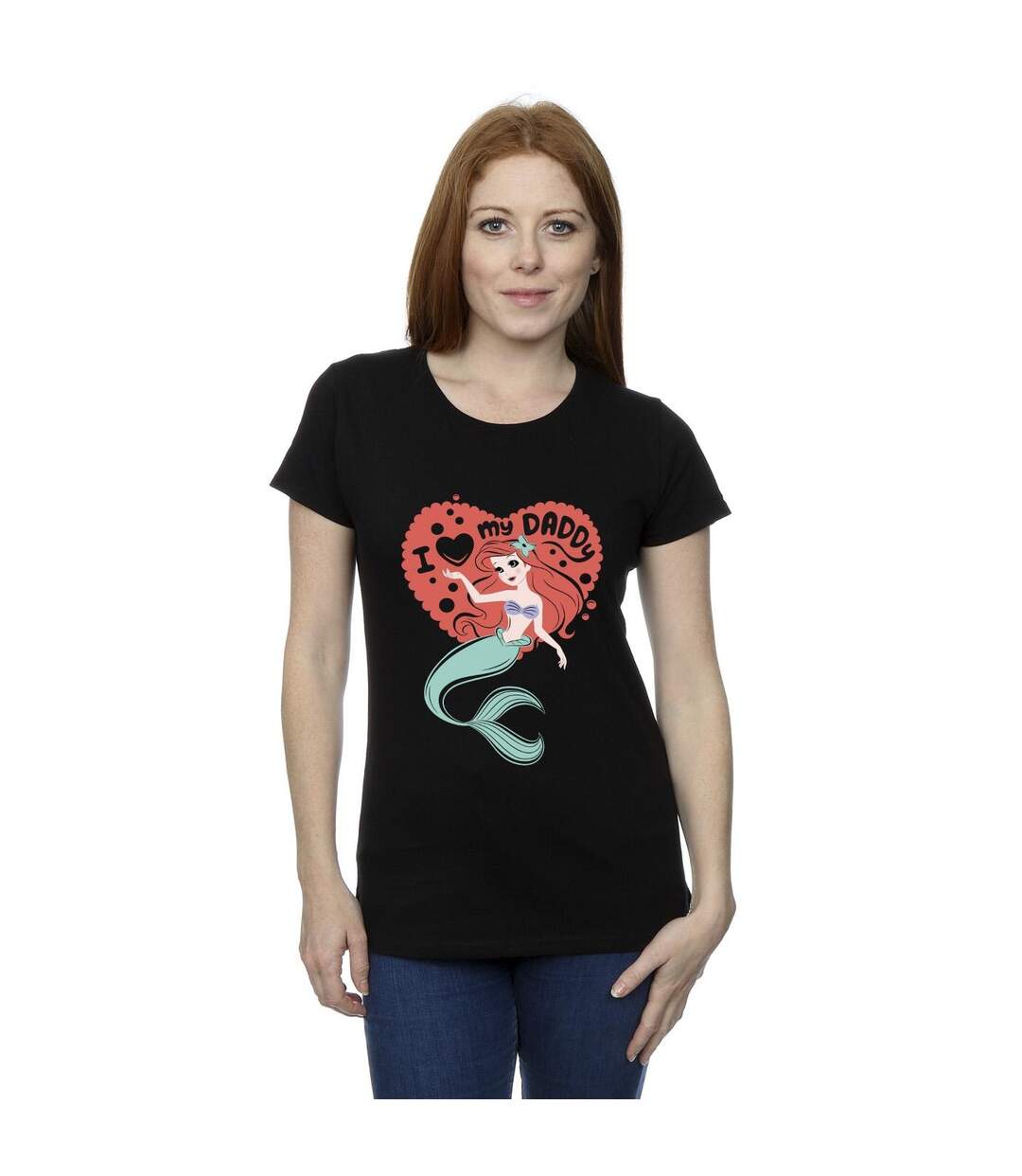 Disney T-shirt en coton Femme/Ladies The Little Mermaid Love Daddy (Noir) - UTBI26334-2