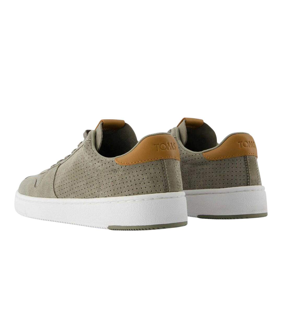 Mens Trvl Lite Court Perforated Suede Trainers Grey Toms-2