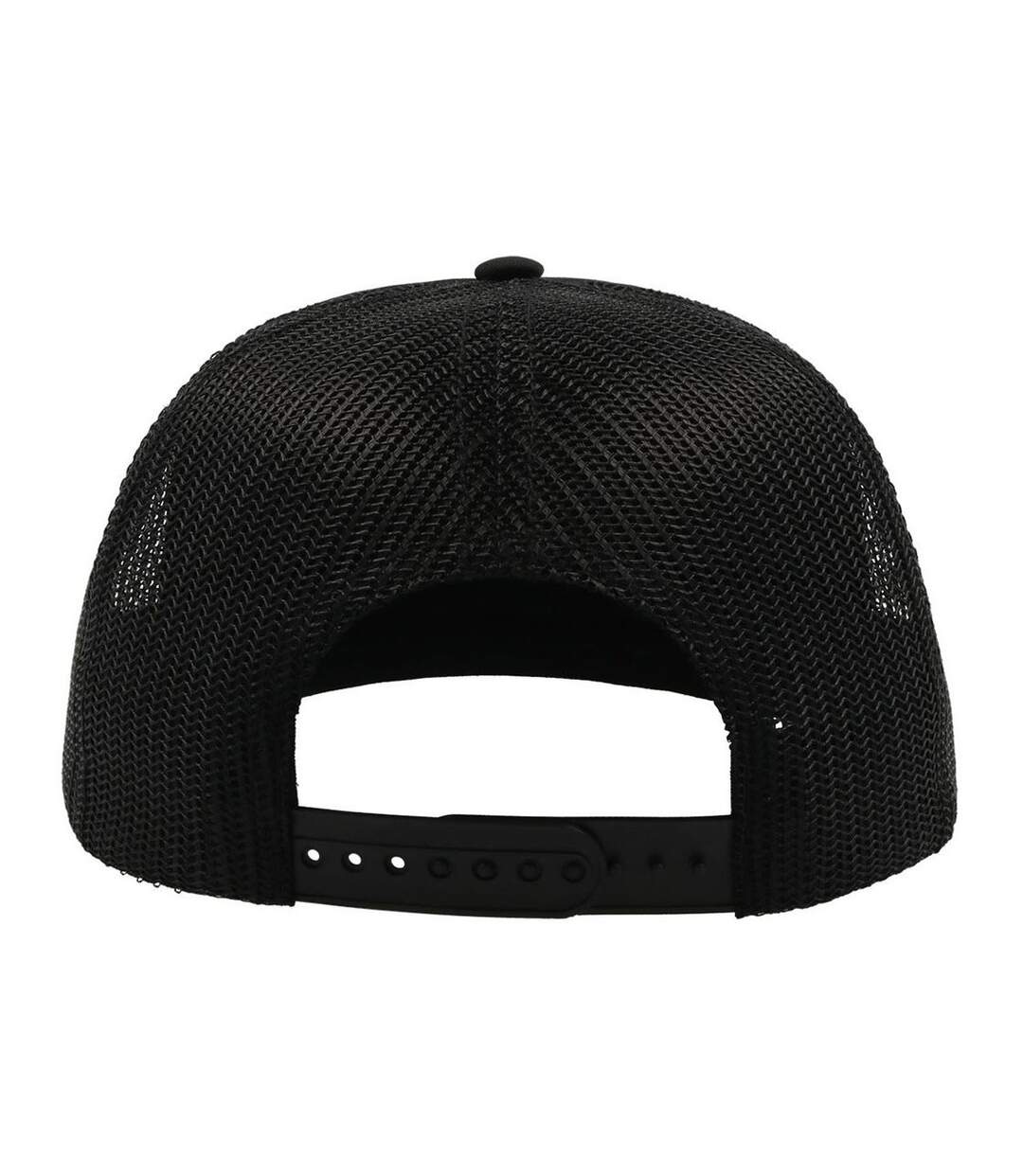 Unisex snap 90s flat visor 5 panel trucker cap black/black Atlantis-2