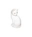 Statuette Déco en Céramique Chat 26cm Blanc