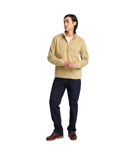 Mens Mt Willard Quarter Zip Fleece Top Beige Timberland