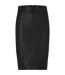 Womens/ladies Selrita5 Leather Slim Pencil Skirt Black Boss-1