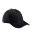 Casquette Motif/style 6 Panneaux Athleisure Noir Gris Foncé Beechfield-1