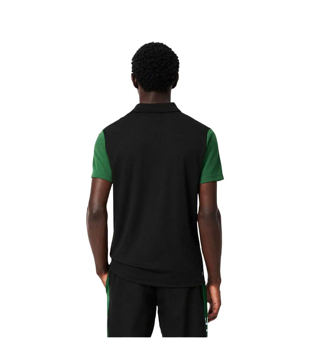 Mens Logo Printed Ultra Dry Tennis Polo Shirt Black Lacoste-3