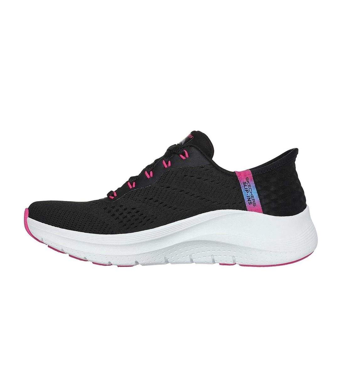 Baskets Arch Fit 2.0 Easy Chic Femme Noir Rose Vif Skechers-2