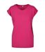 T-shirt Femme Rose Vif Build Your Brand-1
