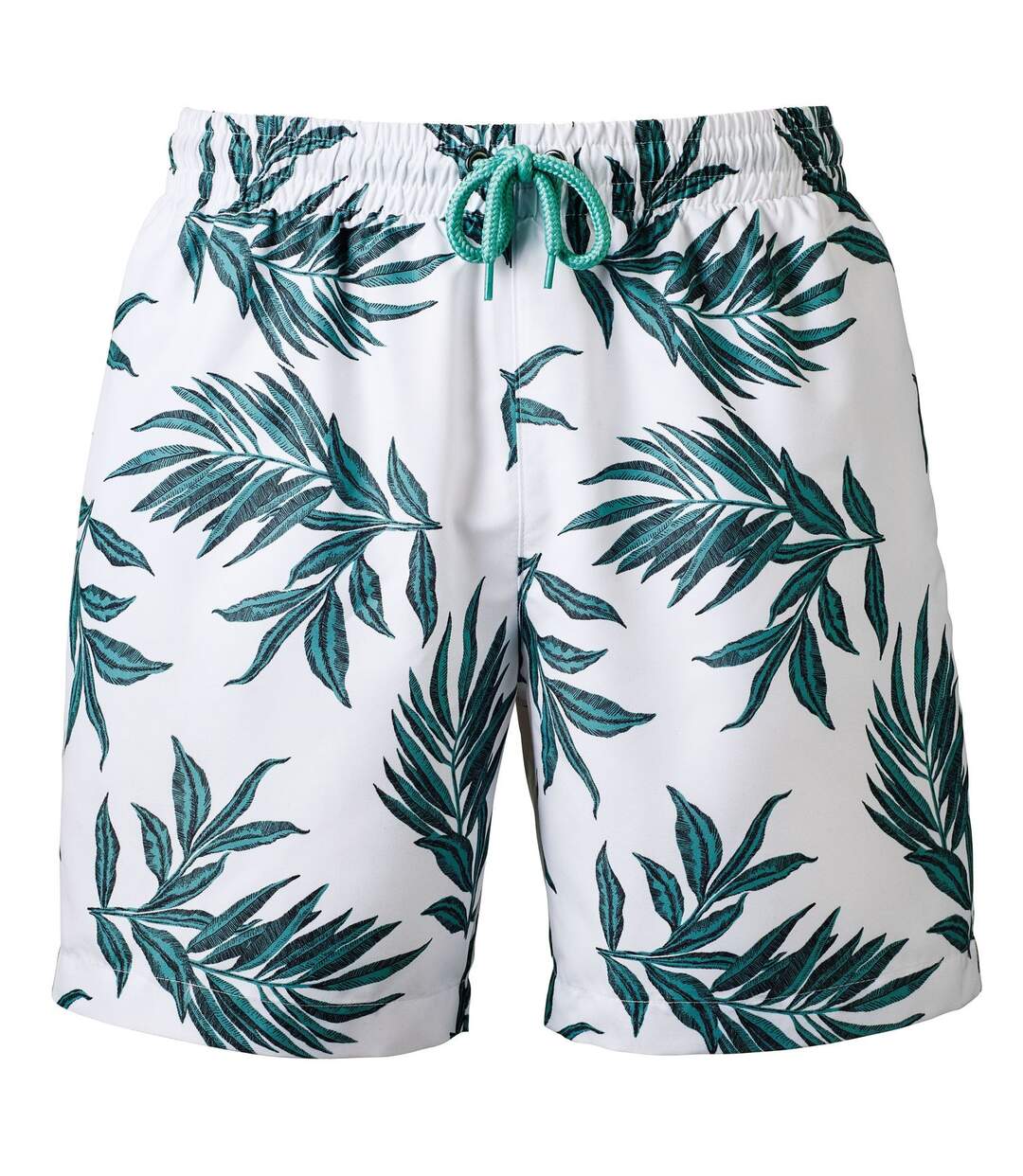 Short de bain pour homme - WB900 - blanc et vert