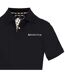 Mens Embroidered Logo Polo Shirt Black Aquascutum-3