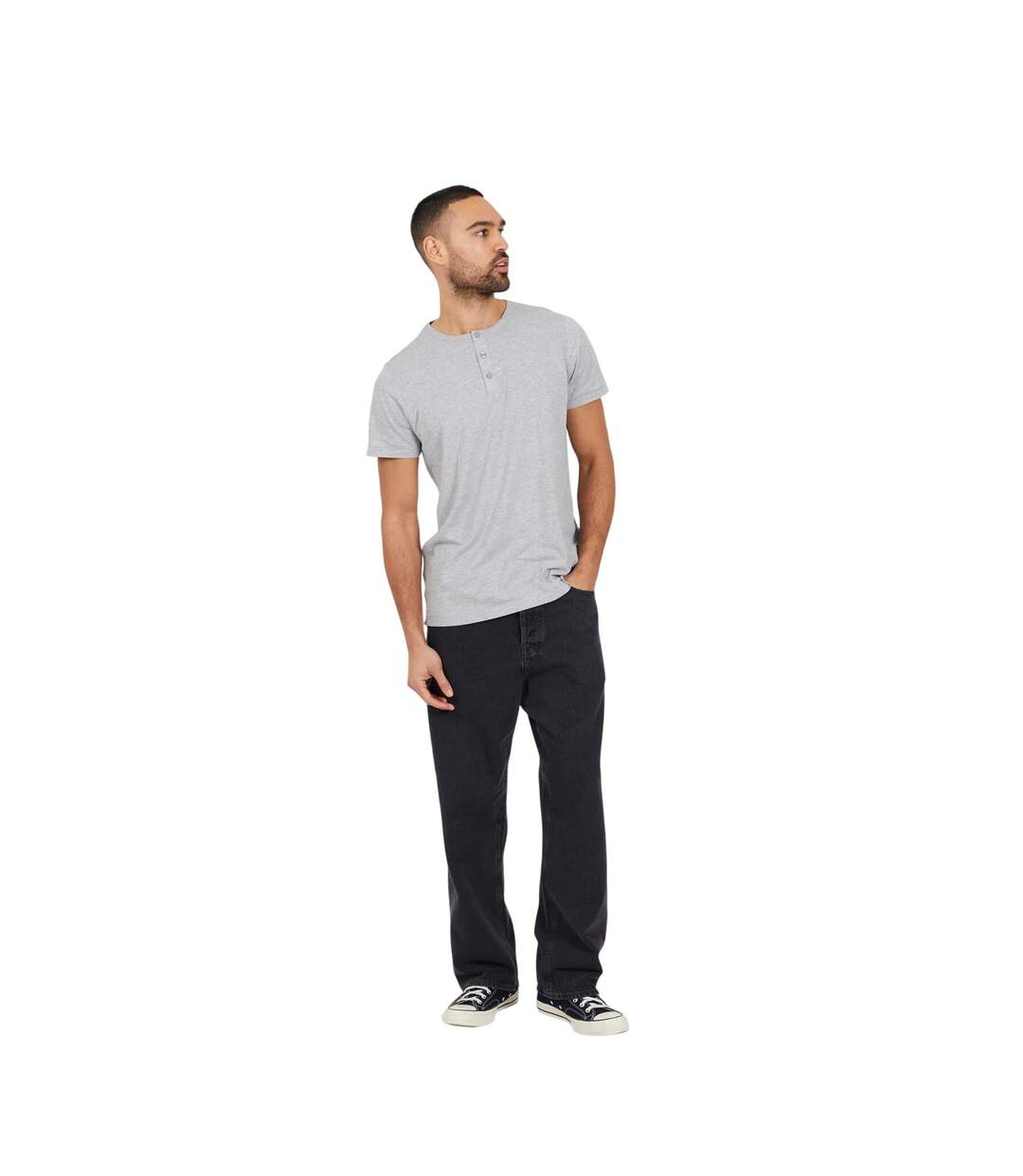 Mens Short-sleeved Polo Shirt Light Grey Marl Brave Soul-1