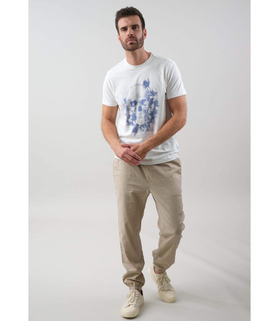 T-shirt homme avec tête de mort THISTLE-2