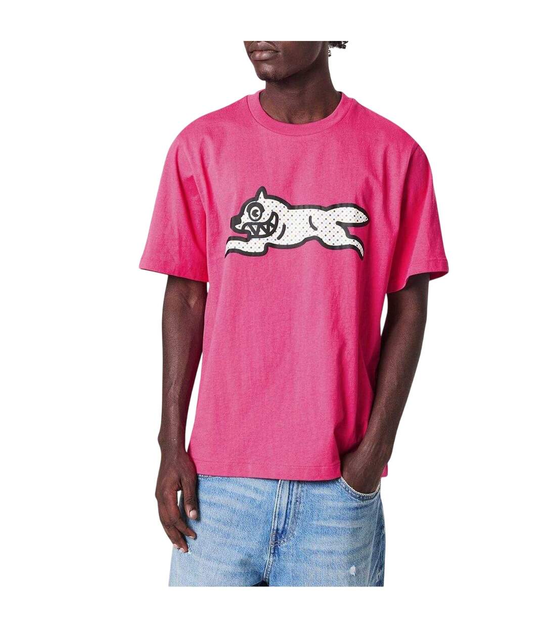 T-shirt Motif/style Chien Homme Rose ICECREAM-4