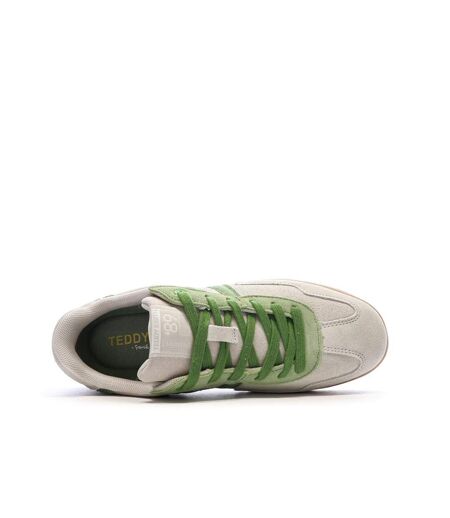 Baskets beige/verte femme teddy smith 120519