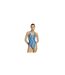 Womens/ladies All-over Print One Piece Swimsuit Lucid Blue Adidas-1