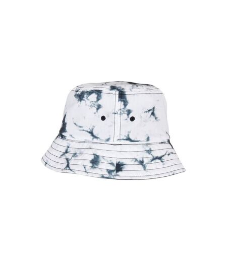 Unisex adult flexfit batik dye reversible bucket hat black/white Yupoong