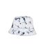 Unisex adult flexfit batik dye reversible bucket hat black/white Yupoong-2