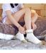 1 Pack Ladies Alpaca Wool Slipper Bed Socks with Star Grips-4