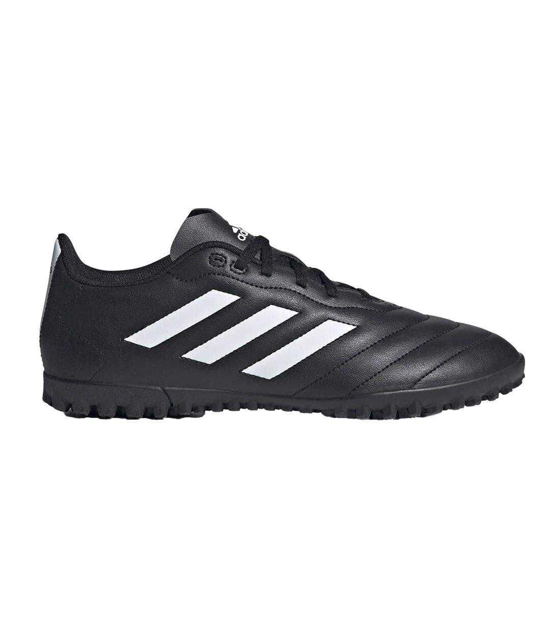 Mens Goletto Viii 3 Stripes Leather Artificial Ground Football Boots Black White Adidas-1