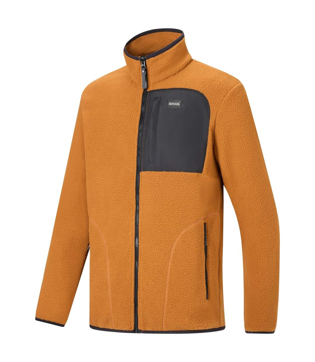 Veste Polaire Frankie Homme Brun Clair Vif Noir Regatta-4