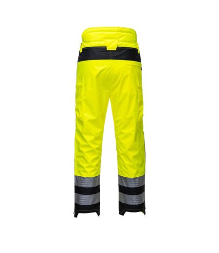 Mens pw3 extreme hi-vis waterproof trousers yellow/black Portwest