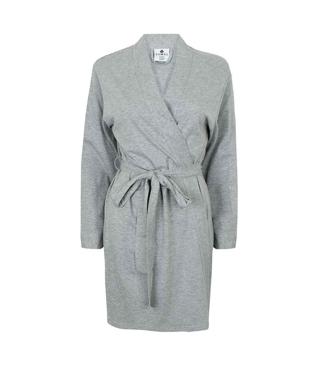 Womens/ladies wrap robe heather Towel City-1