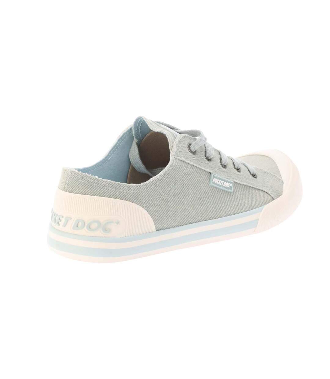 Womens/ladies Jazzin Bondi Denim Trainers Light Blue Rocket Dog-2
