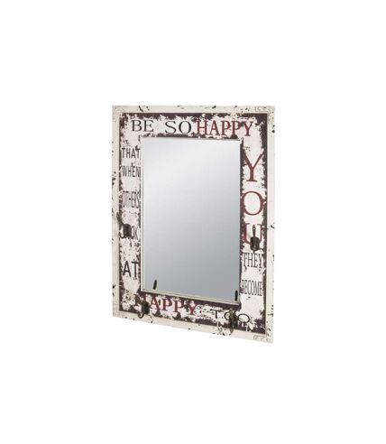 Patère Murale & Miroir You 75cm Blanc