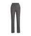 Womens/ladies Straight Leg Slim Trousers Grey Boss-2