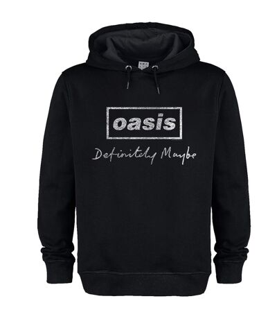 Unisex Adult Definitely Maybe Distressed Oasis Hoodie Black Amplified