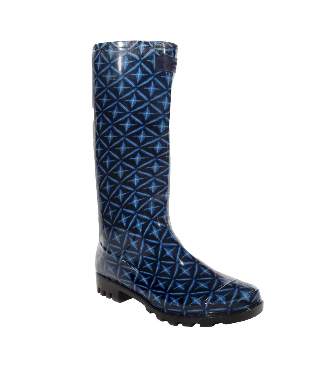 Womens/ladies wenlock tile wellington boots navy Regatta