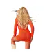 Haut Court Manches Longues Femme Orange Missy Empire-2