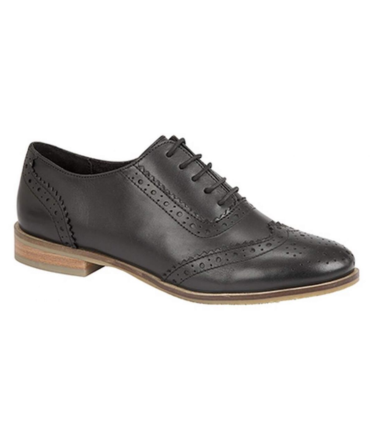 Cipriata Womens/Ladies Brogue Oxford Lace Up Leather Shoes (Black) - UTDF1187