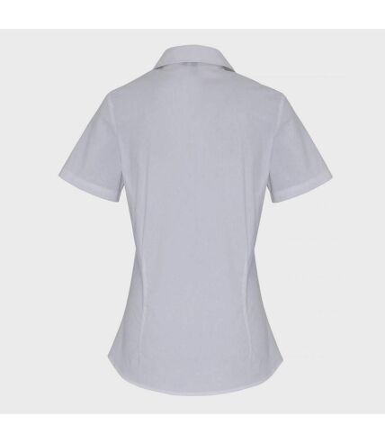 Premier Womens/Ladies Stretch Short-Sleeved Formal Shirt (White)