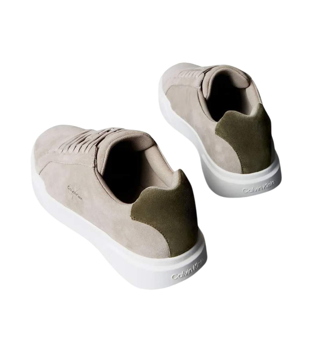 Baskets Homme Taupe Blanc Vert Calvin Klein-2