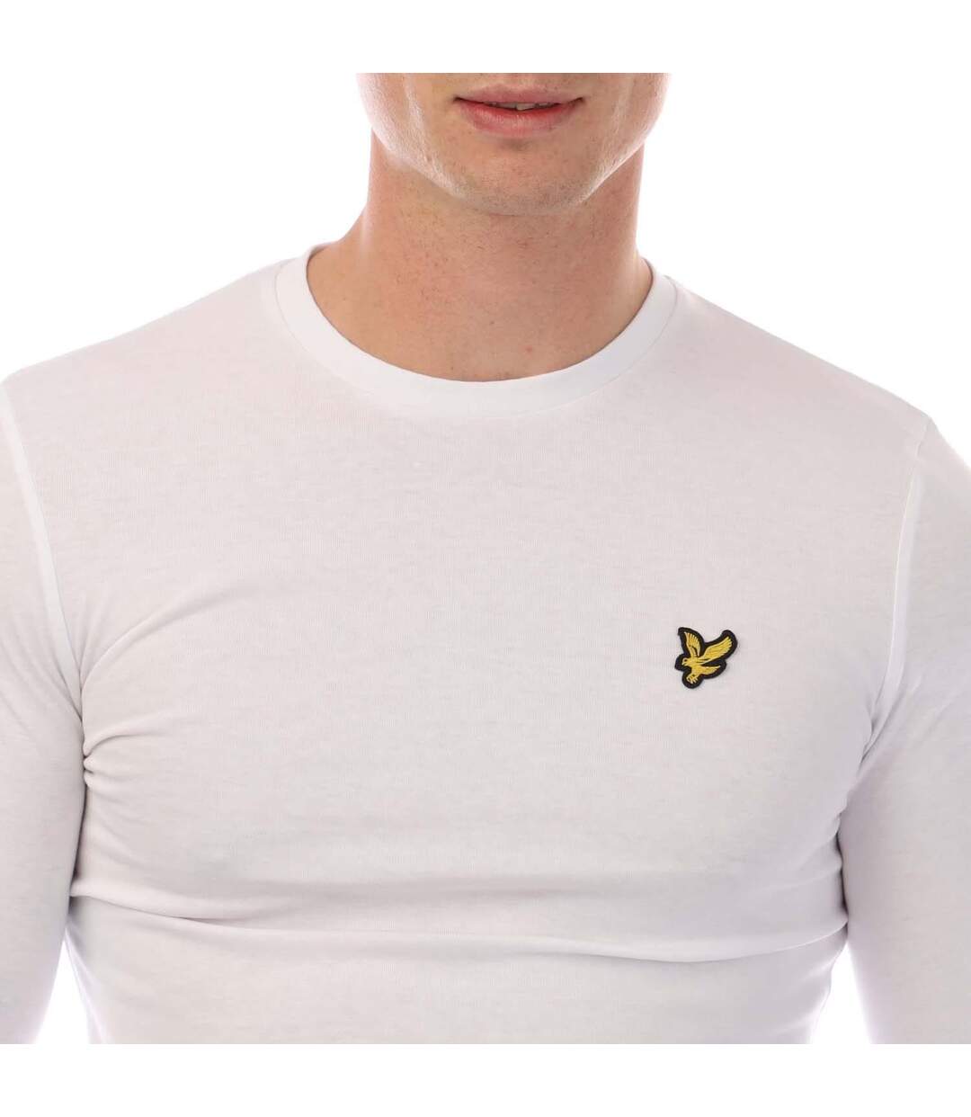 T-shirt Manches Longues Style Uni Homme Blanc Lyle & Scott-4