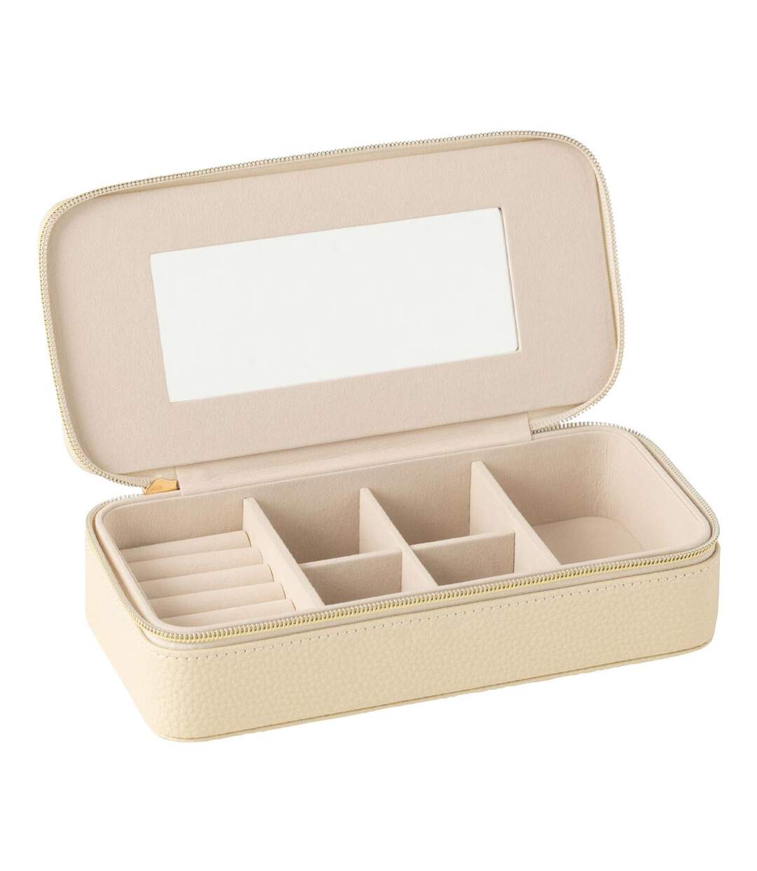 Boîte à Bijoux Avec Miroir Ericka 24cm Beige-2