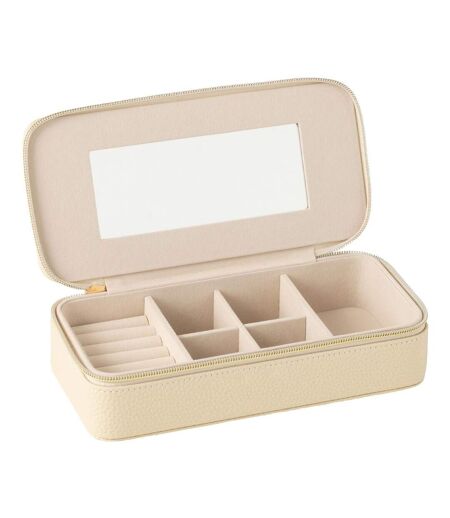 Boîte à Bijoux Avec Miroir Ericka 24cm Beige