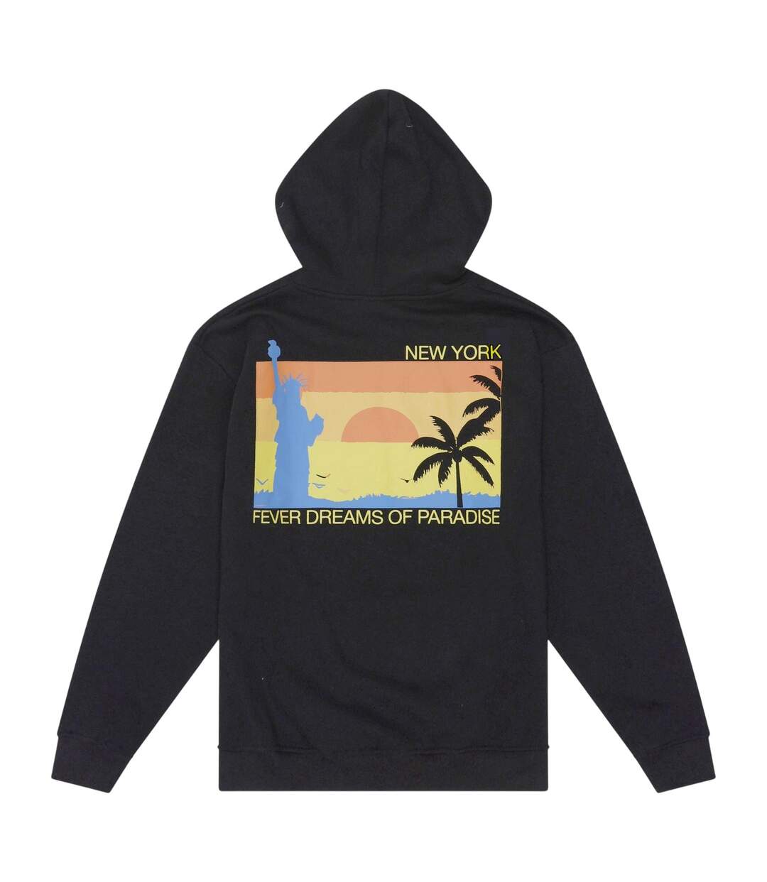 Unisex Adult Fewer Dreams Graphic Print Hoodie Black Rose London-3