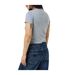 Womens/ladies Varsity Logo Regular Crop Top Grey Heather Tommy Jeans-3