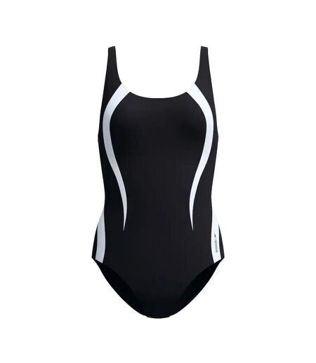Maillot De Bain 1 Pièce Motif/style À Panneaux Femme Anthracite Blanc Speedo