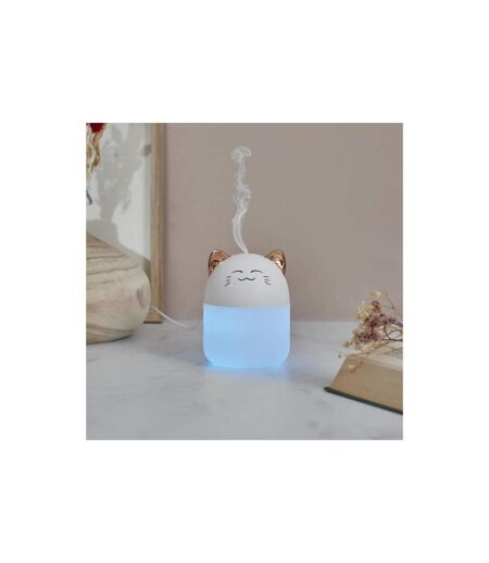 Diffuseur de Parfum LED Chat 200ml Blanc