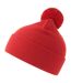 Unisex Adult Wind S Pom Pom Recycled Double Skin Cuffed Beanie Red Atlantis-2