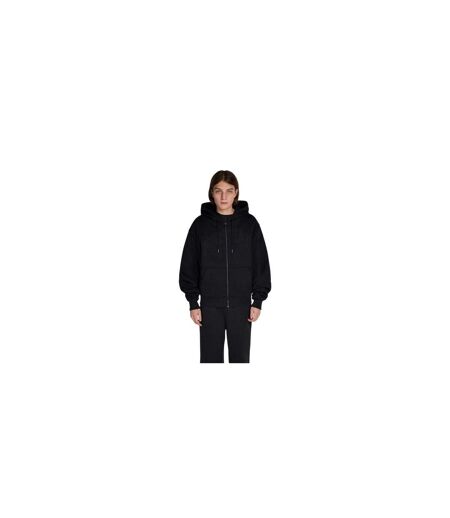 Mens Embroidered Logo Full Zip Hoodie Black No Fear