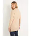 Pull tunique chiné long col V avec laine-2
