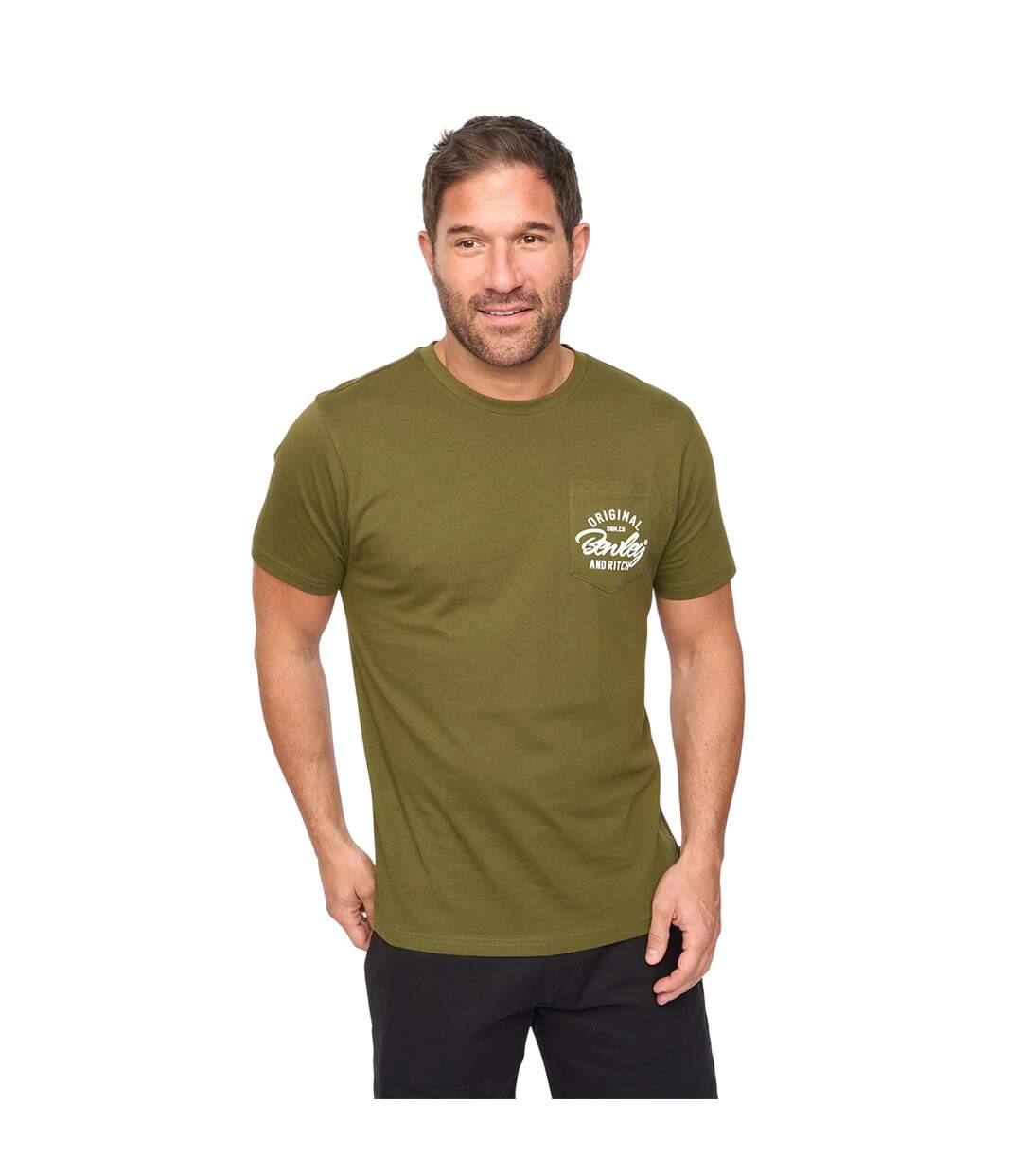 Mens Milestan T-shirt Olive Bewley & Ritch-2