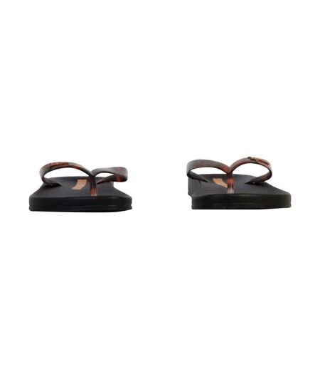 Womens/ladies Anat Connect Logo Flip Flops Black Ipanema
