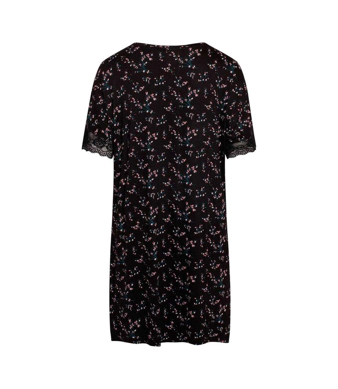 Robe T-shirt Motif/style Floral Lucille Femme Noir CCDK Copenhagen-2