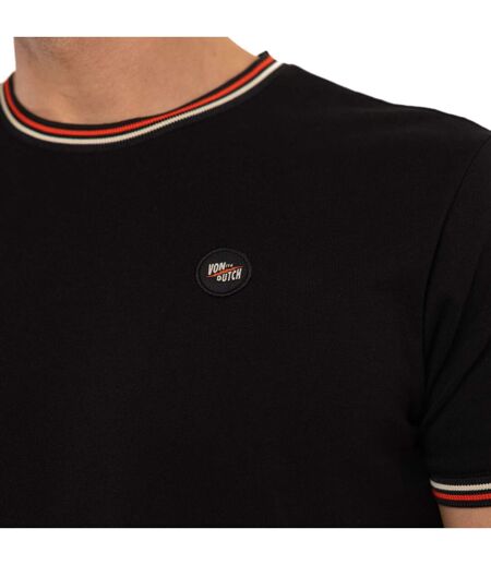 T-shirt homme col rond regular fit en jersey et bords côtes Class Vondutch