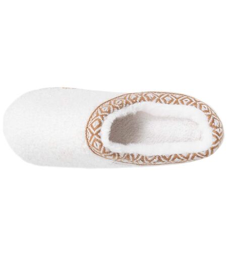 Isotoner Chaussons Mules femme suédine à semelle compensé de 3,5 cm, confort