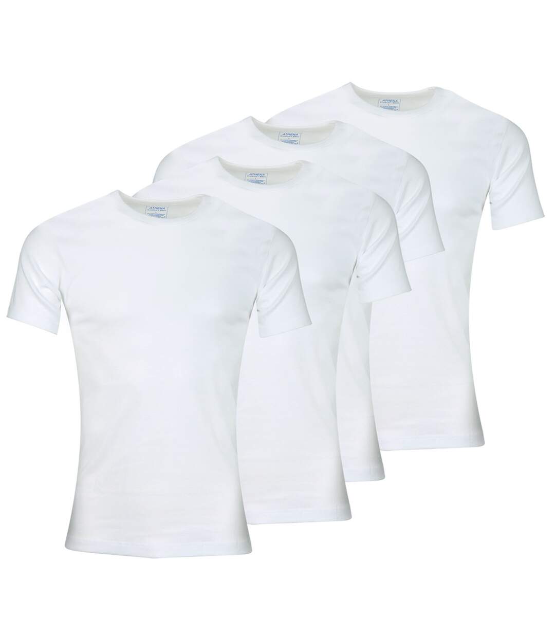 Lot de 4 Tee-shirts col rond homme Coton Bio